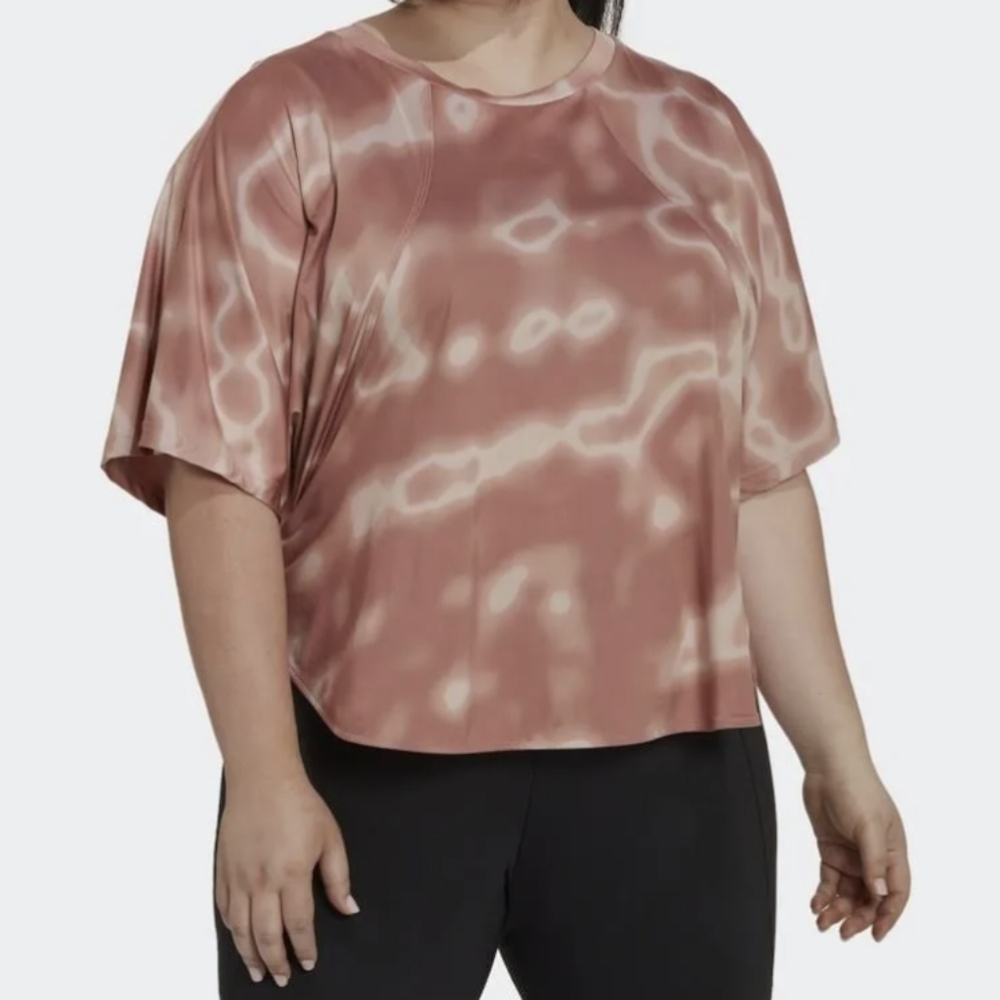Adidas 11 Honore Training Tee In Ambient Blush